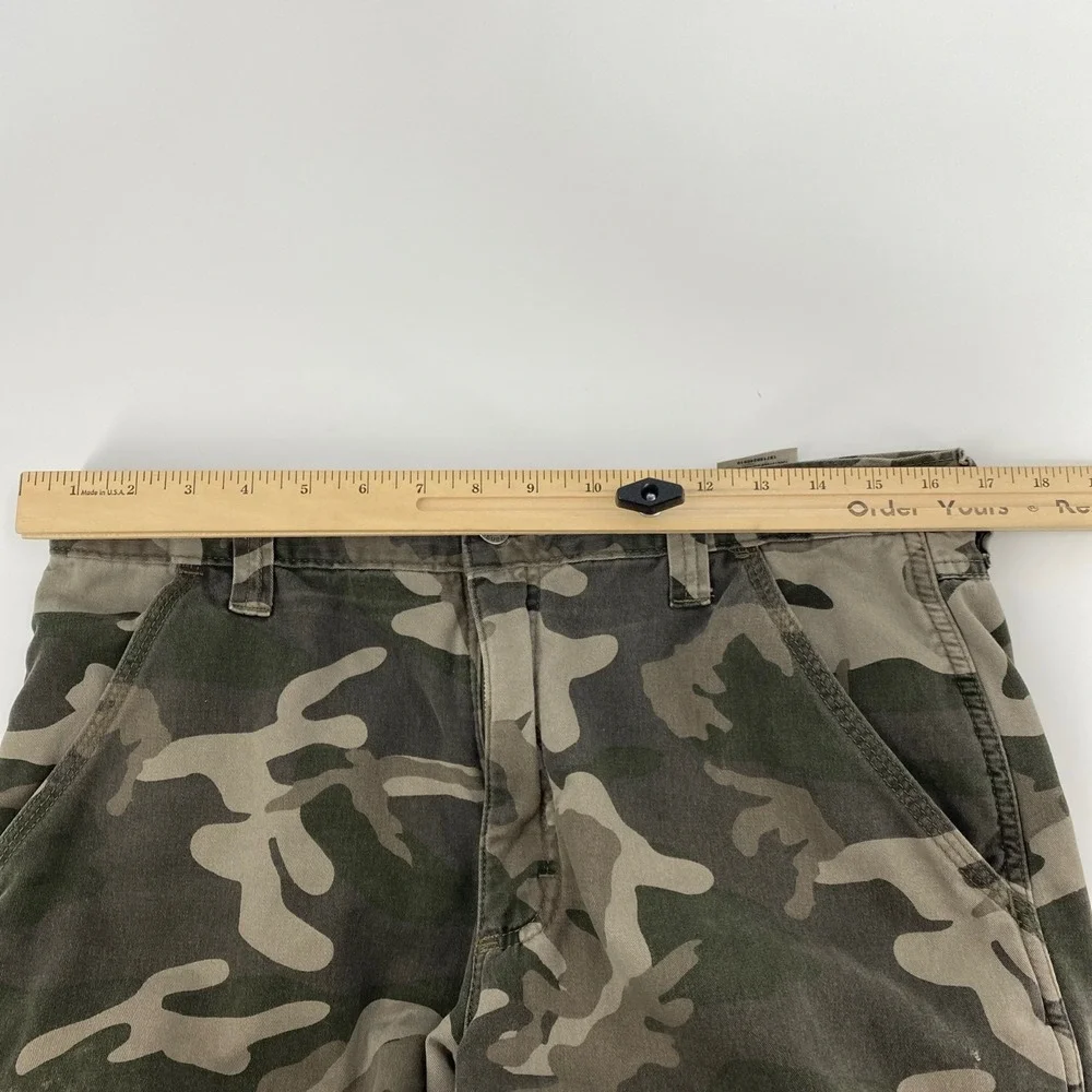 Wrangler‎ Cargo Pants Mens Tag 32x32 Fits 33x29 Camo Fleece Lined Relaxed Rugged